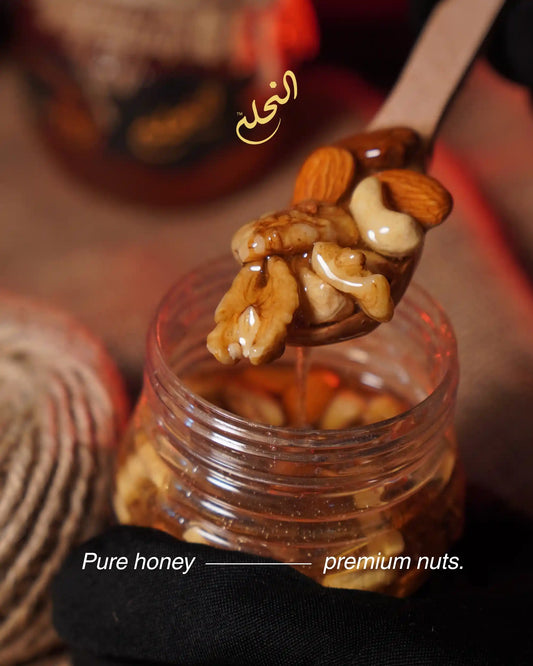 Honey with Premium Nuts (420g) + Free Wooden Spoon